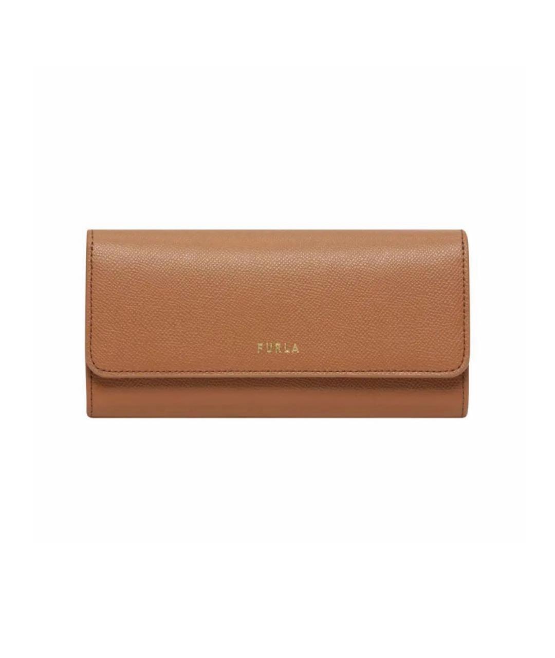 FURLA Коричневый кожаный кошелек, фото 1