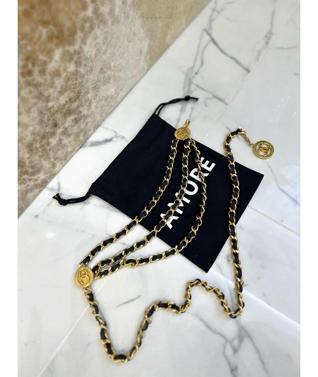 CHANEL Черный кожаный ремень, фото 4