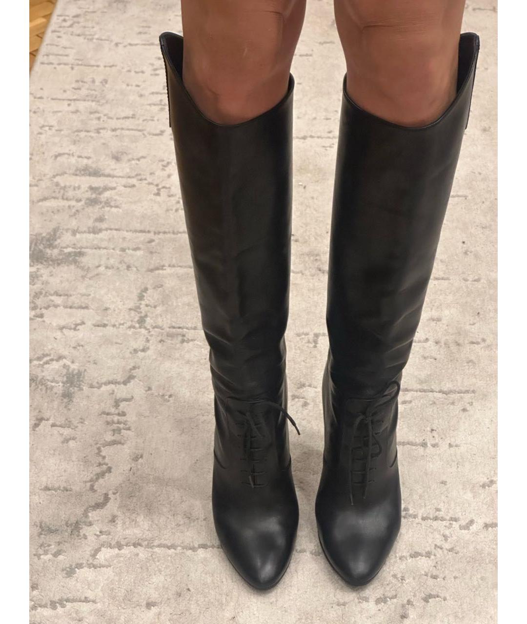 GUCCI Черные кожаные сапоги, фото 8