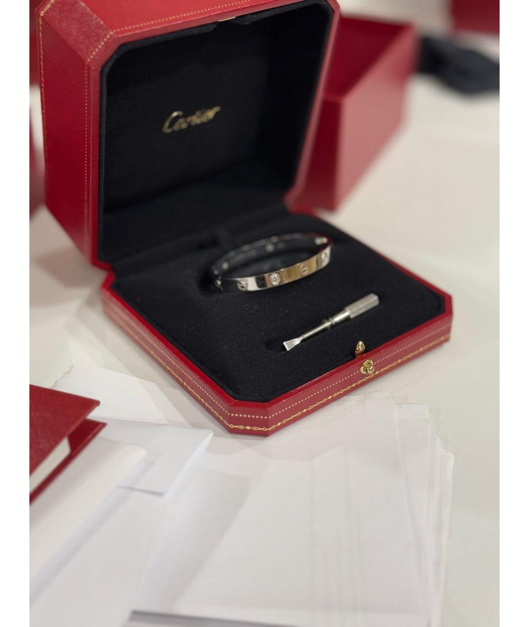 CARTIER Серебрянный браслет из белого золота, фото 5