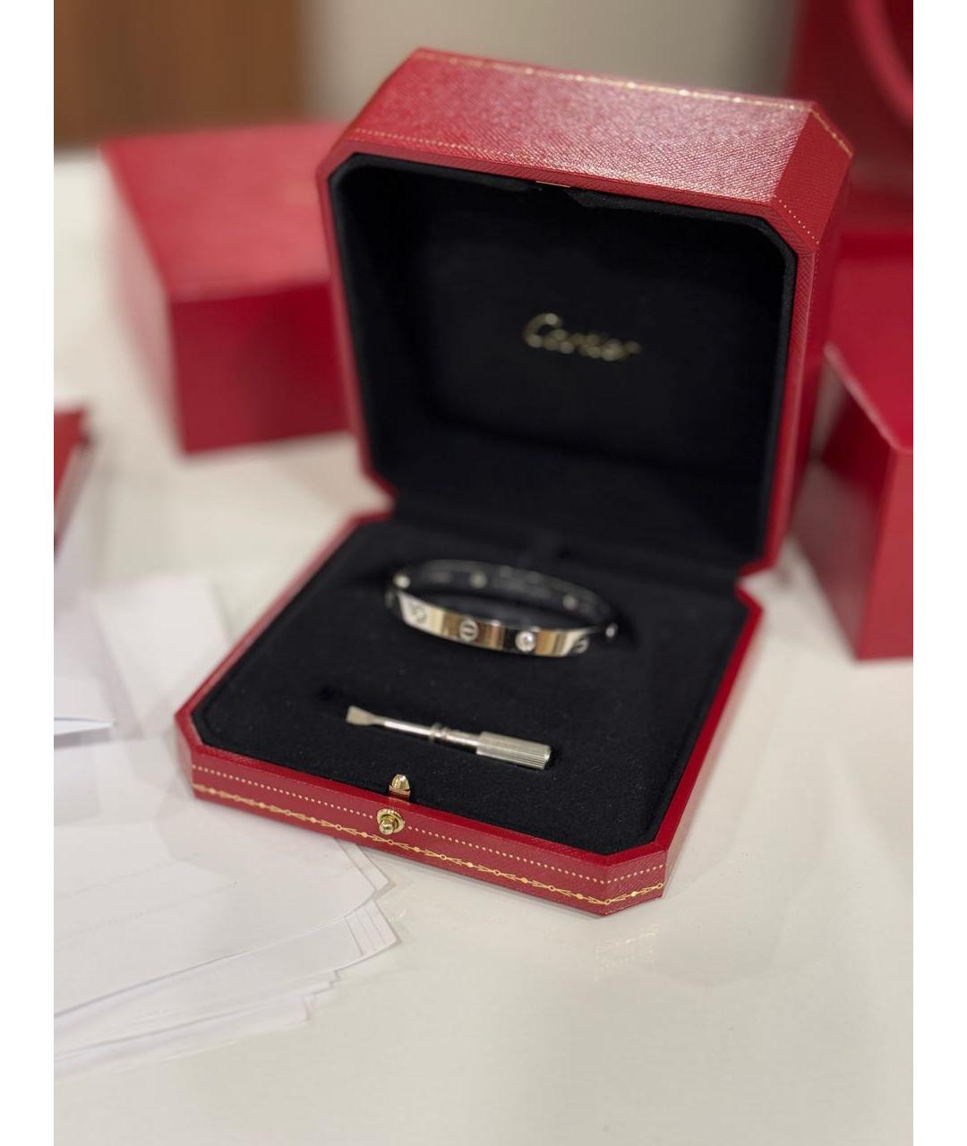 CARTIER Серебрянный браслет из белого золота, фото 4