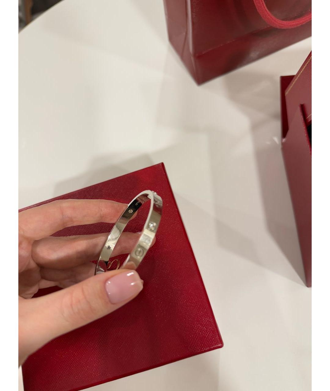 CARTIER Серебрянный браслет из белого золота, фото 2