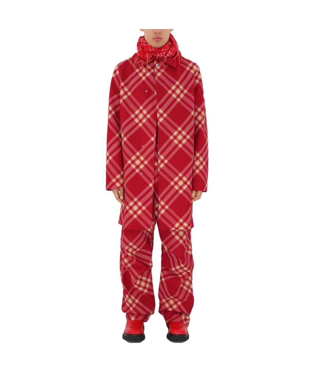 BURBERRY Красный тренч / плащ, фото 4