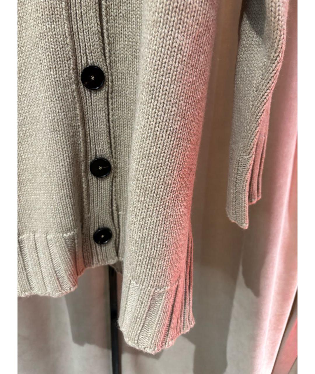 JIL SANDER Бежевый кашемировый кардиган, фото 7
