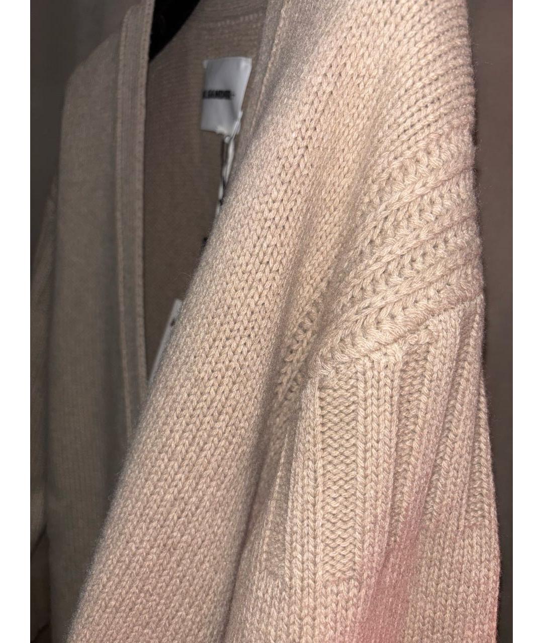 JIL SANDER Бежевый кашемировый кардиган, фото 8
