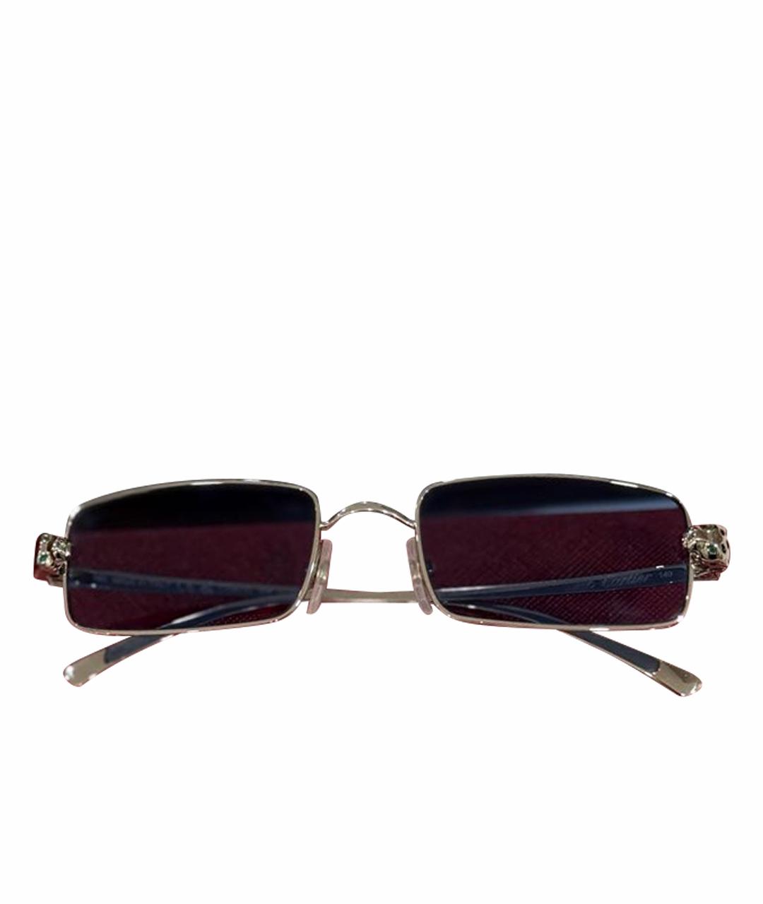CARTIER Голубые металлические солнцезащитные очки, фото 1