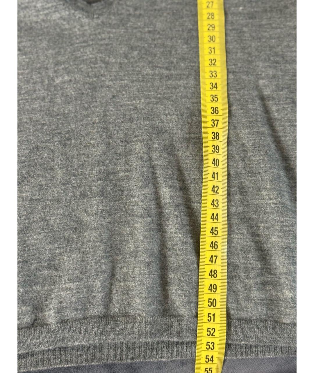 BRUNELLO CUCINELLI Серый кашемировый джемпер / свитер, фото 6
