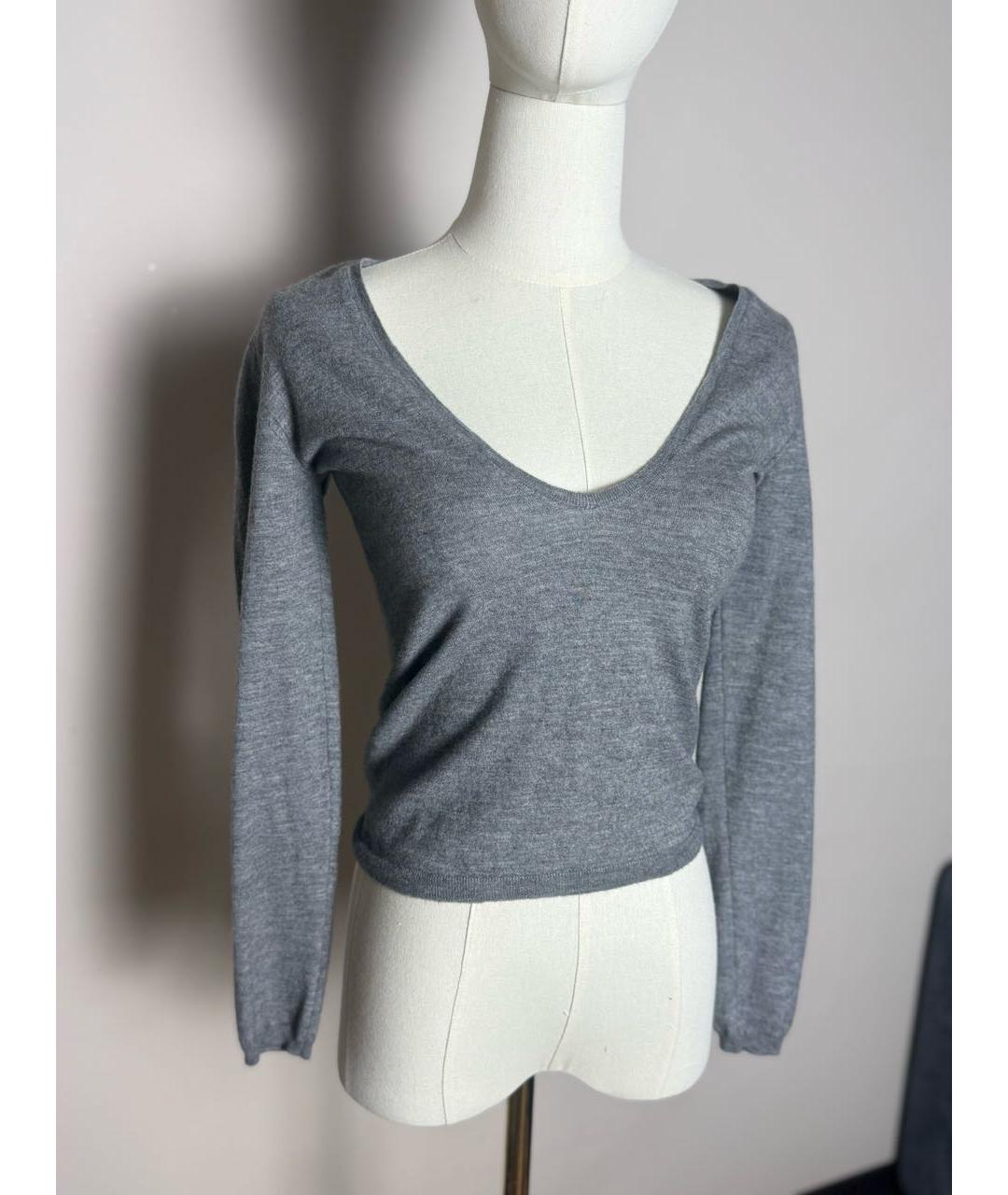 BRUNELLO CUCINELLI Серый кашемировый джемпер / свитер, фото 7