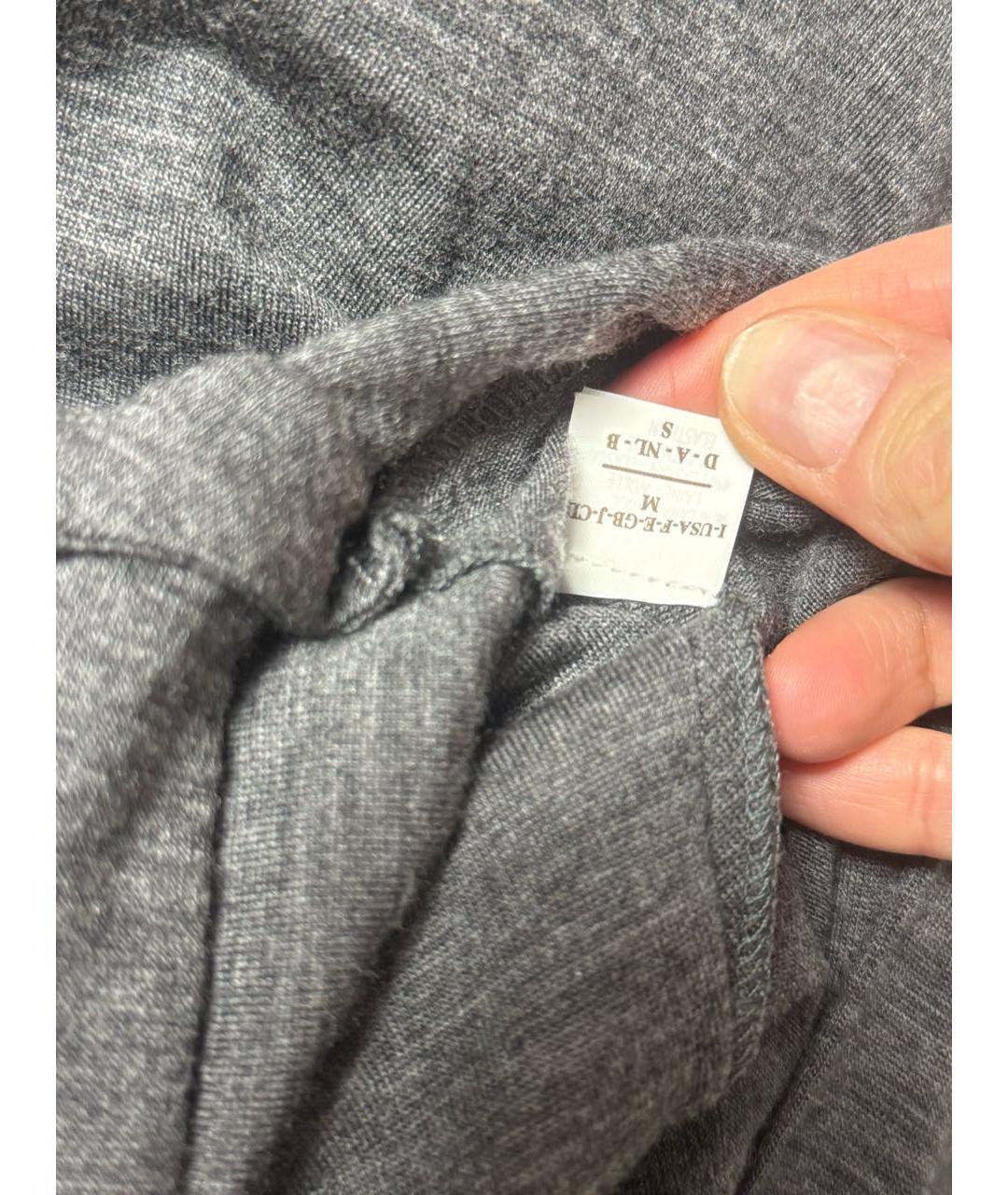 BRUNELLO CUCINELLI Серый шерстяной джемпер / свитер, фото 3