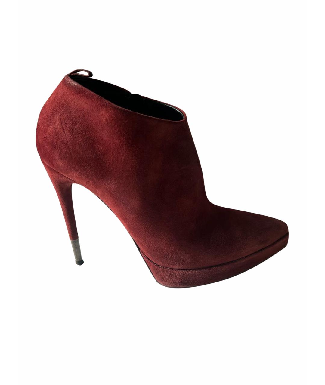 TOM FORD Бордовые замшевые ботильоны, фото 1