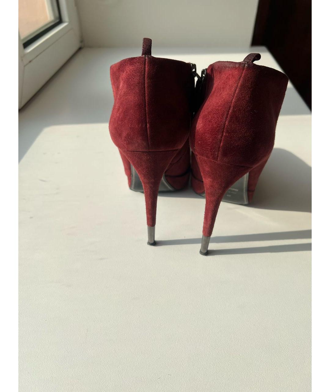 TOM FORD Бордовые замшевые ботильоны, фото 3