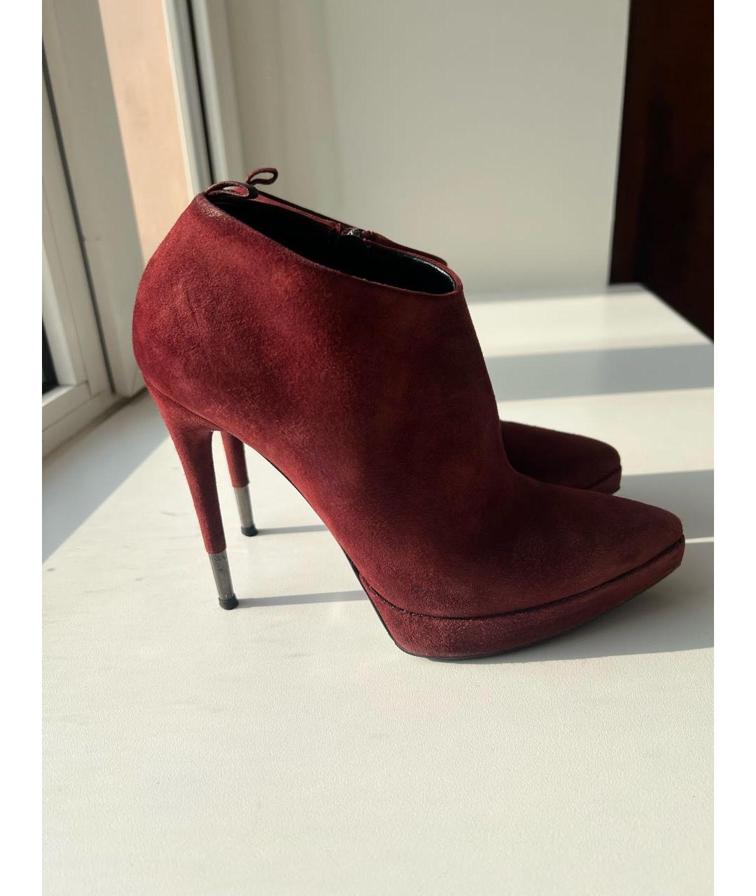 TOM FORD Бордовые замшевые ботильоны, фото 6