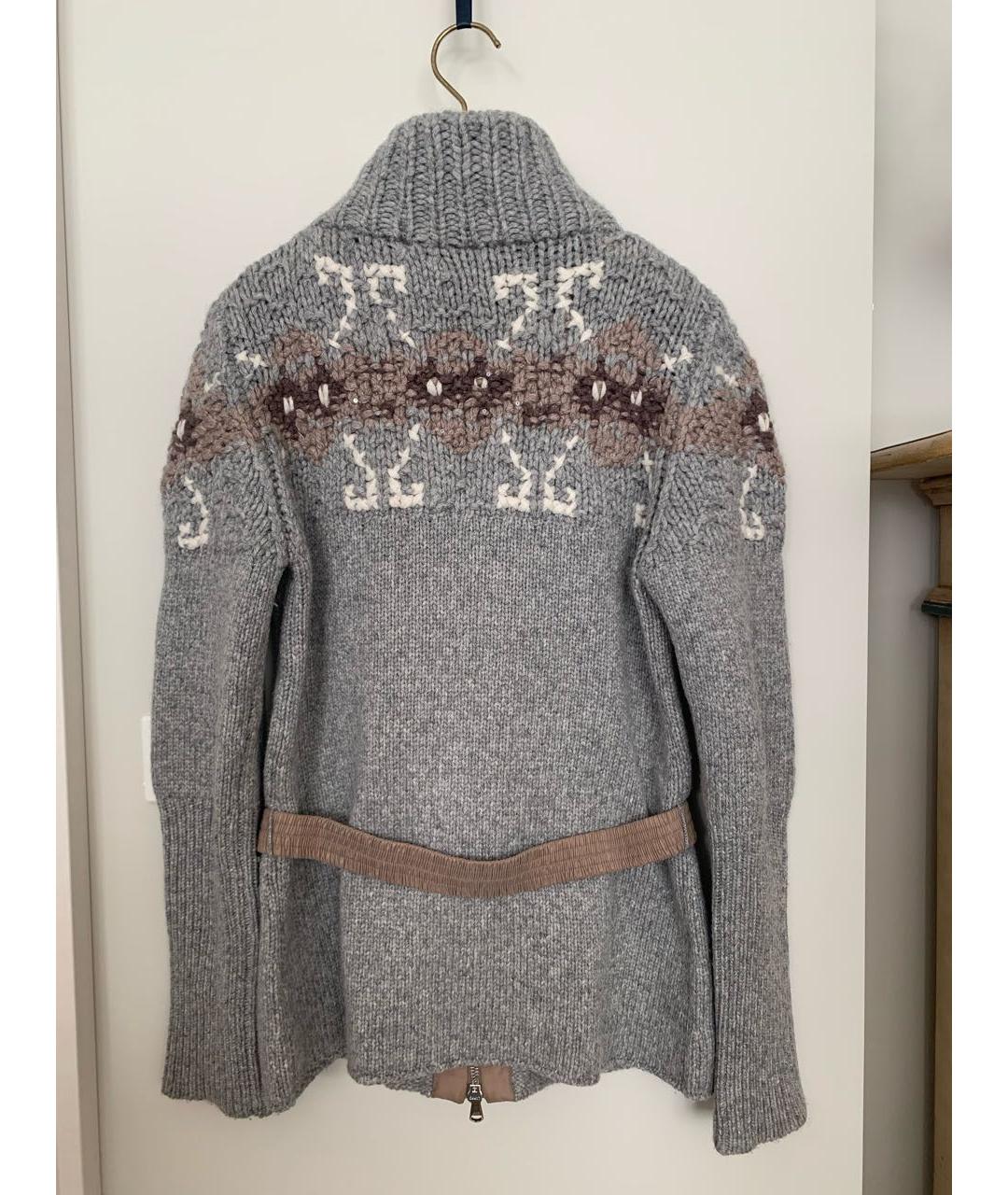 BRUNELLO CUCINELLI Серый кашемировый кардиган, фото 2