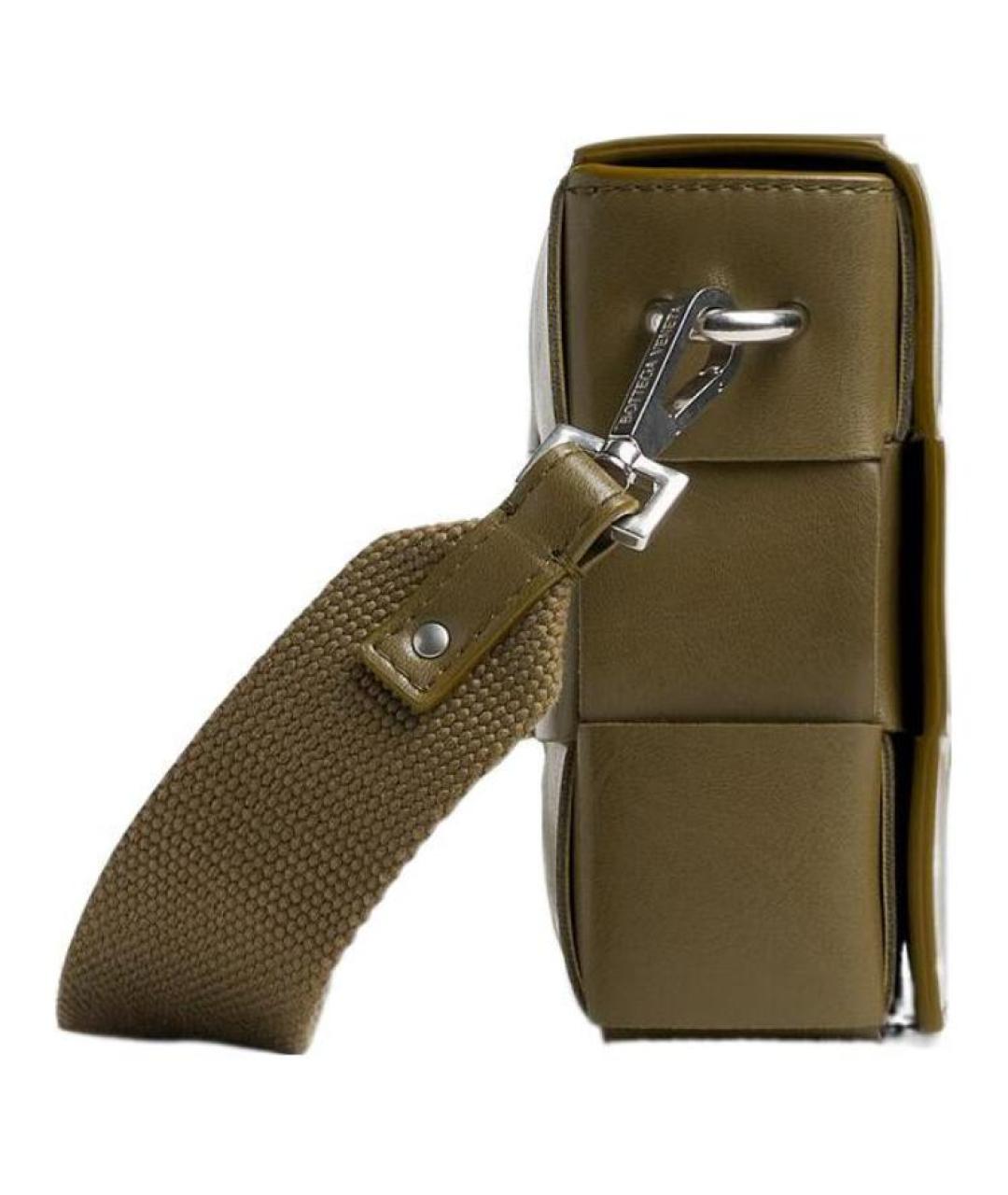 BOTTEGA VENETA Зеленая кожаная сумка на плечо, фото 2