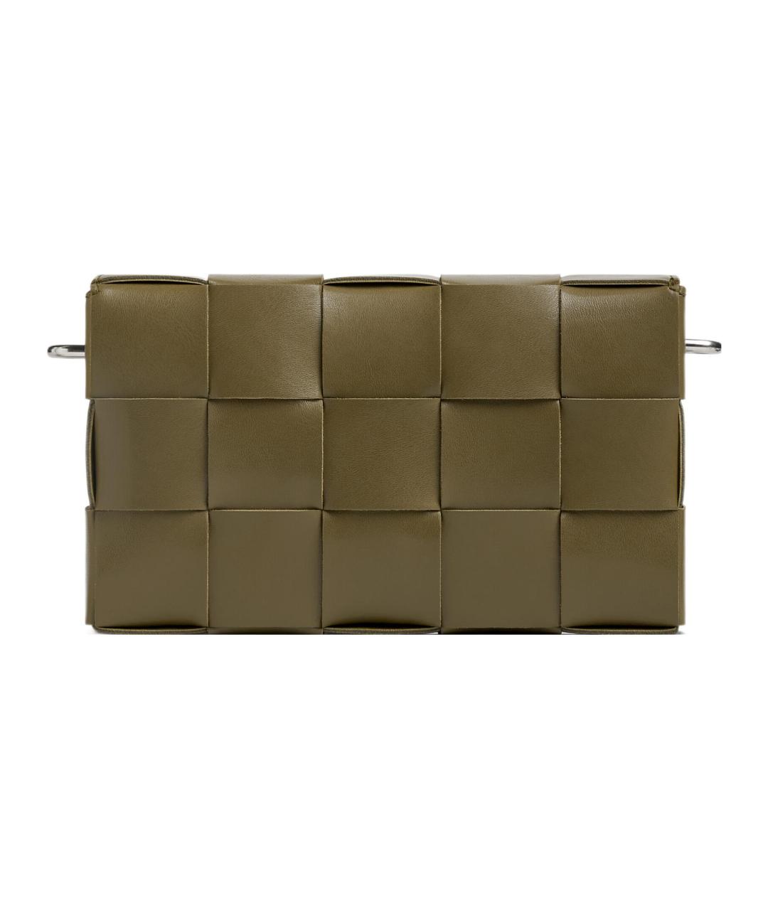 BOTTEGA VENETA Зеленая кожаная сумка на плечо, фото 3