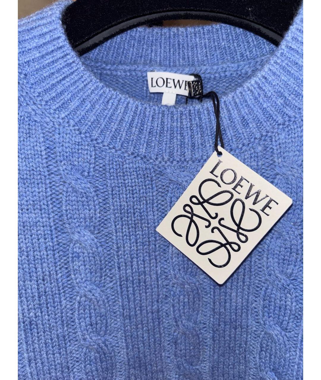 LOEWE Голубой шерстяной джемпер / свитер, фото 3