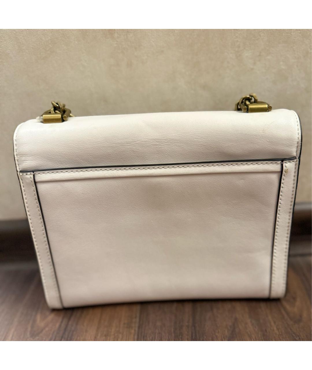 MICHAEL KORS Белая кожаная сумка через плечо, фото 3