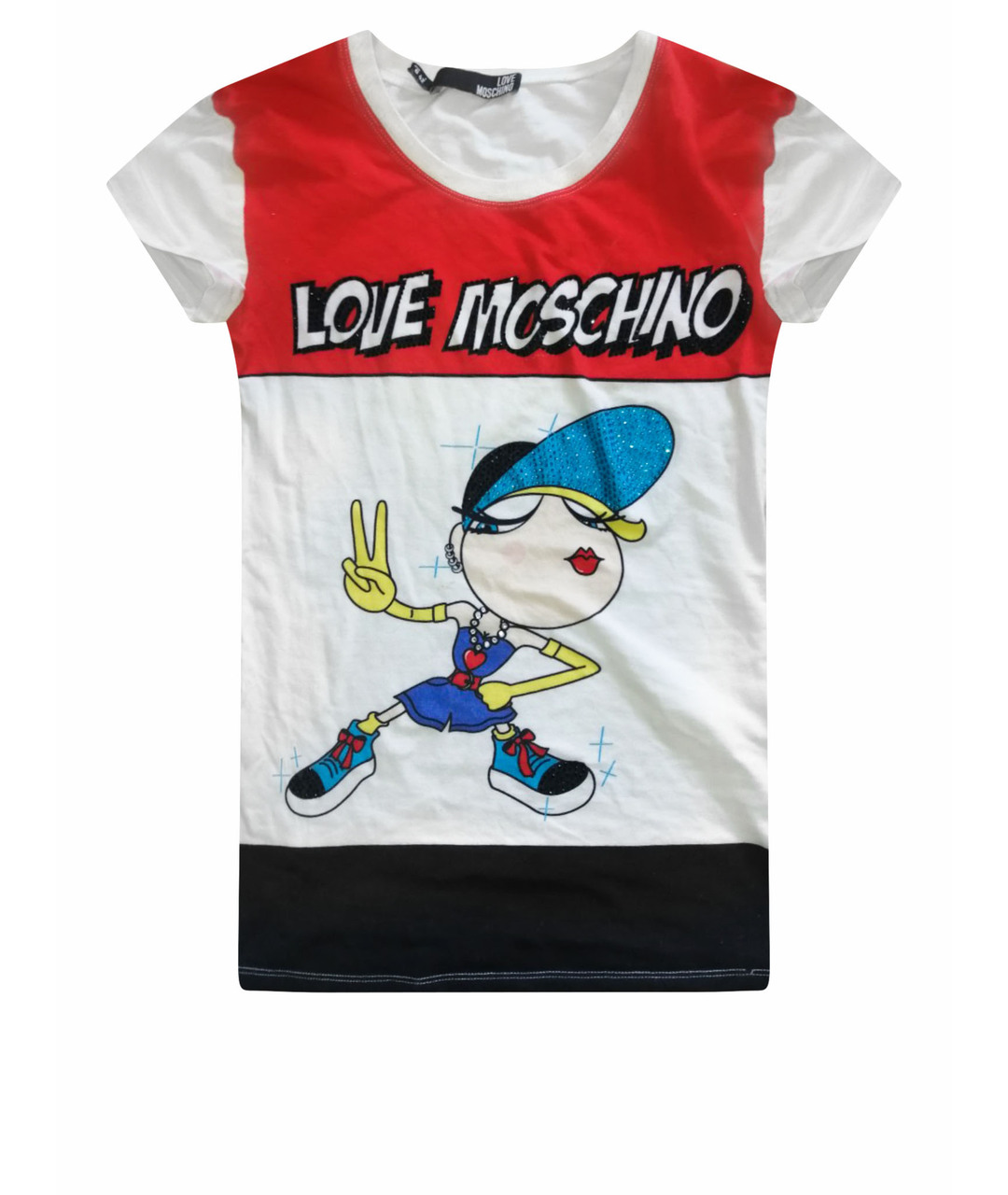 LOVE MOSCHINO Хлопковая футболка, фото 1
