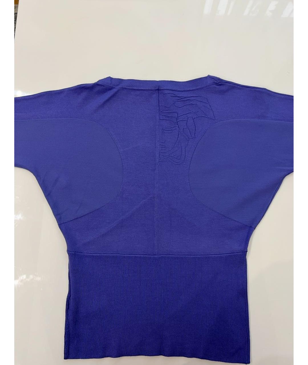 VERSACE COLLECTION Синий вискозный кардиган, фото 2