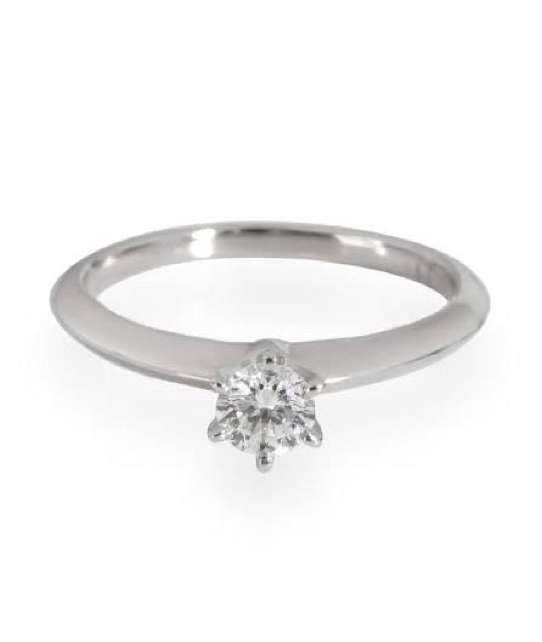 TIFFANY&CO Серое платиновое кольцо, фото 6