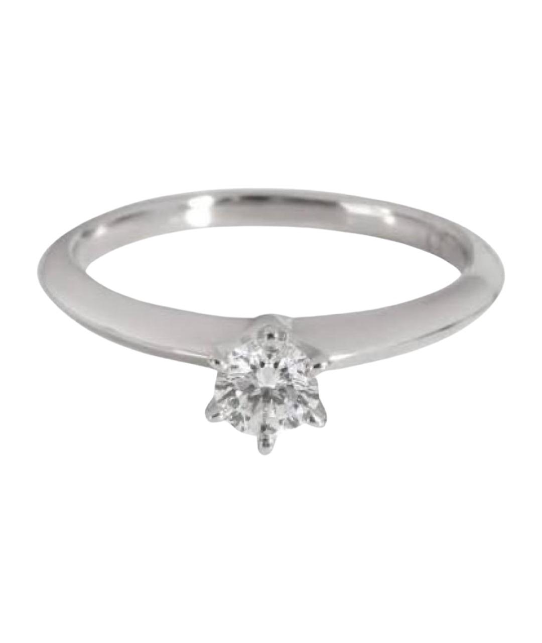 TIFFANY&CO Серое платиновое кольцо, фото 1
