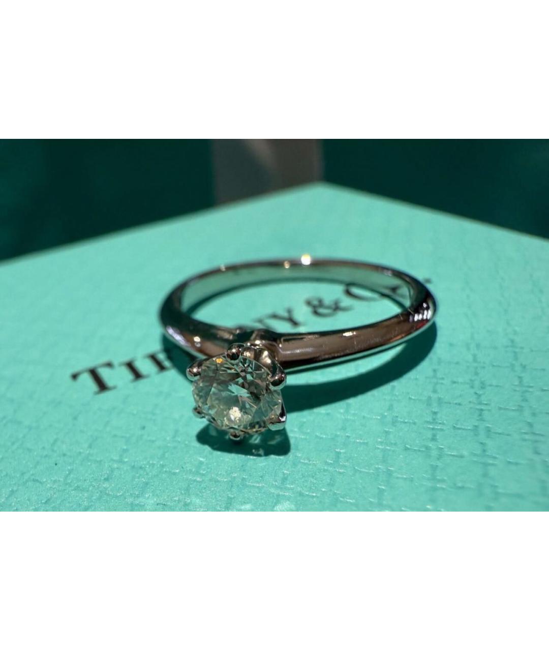 TIFFANY&CO Серое платиновое кольцо, фото 3