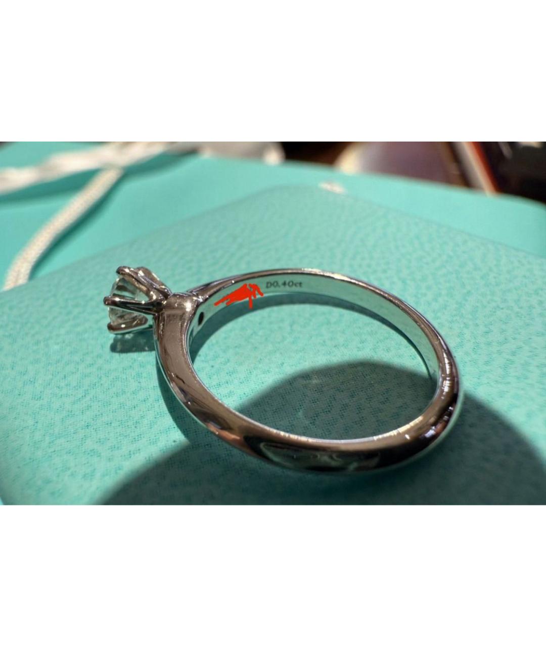 TIFFANY&CO Серое платиновое кольцо, фото 5