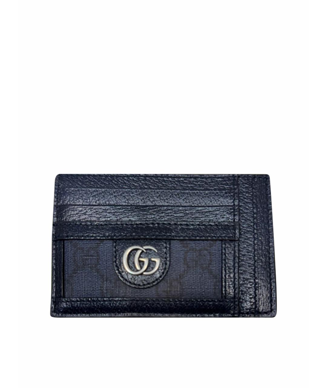 GUCCI Черный кожаный кардхолдер, фото 1