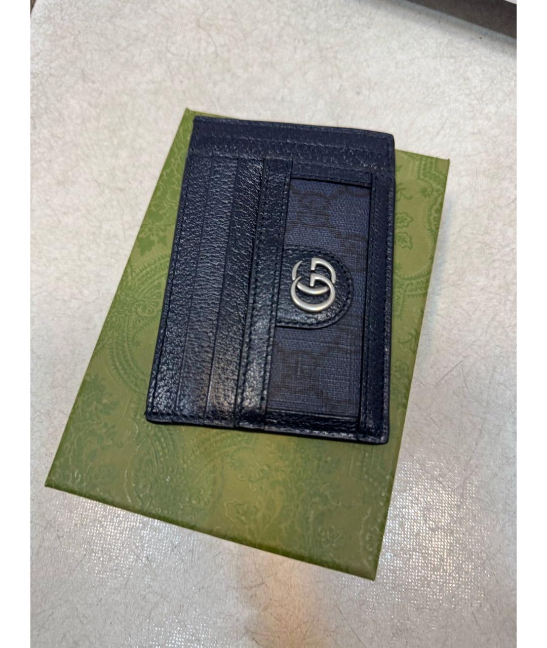 GUCCI Черный кожаный кардхолдер, фото 3