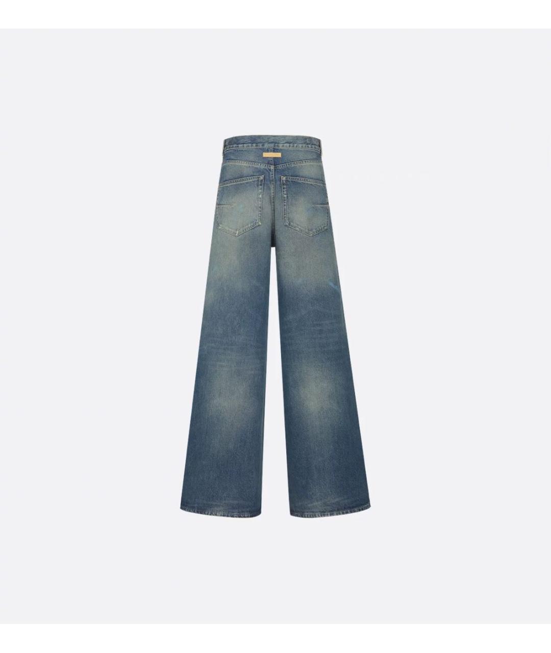 CHRISTIAN DIOR Синие хлопковые джинсы клеш, фото 6