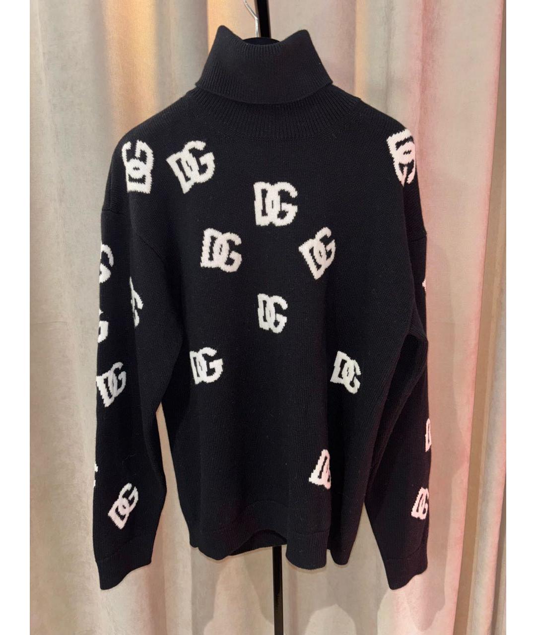 DOLCE&GABBANA Черный шерстяной джемпер / свитер, фото 7