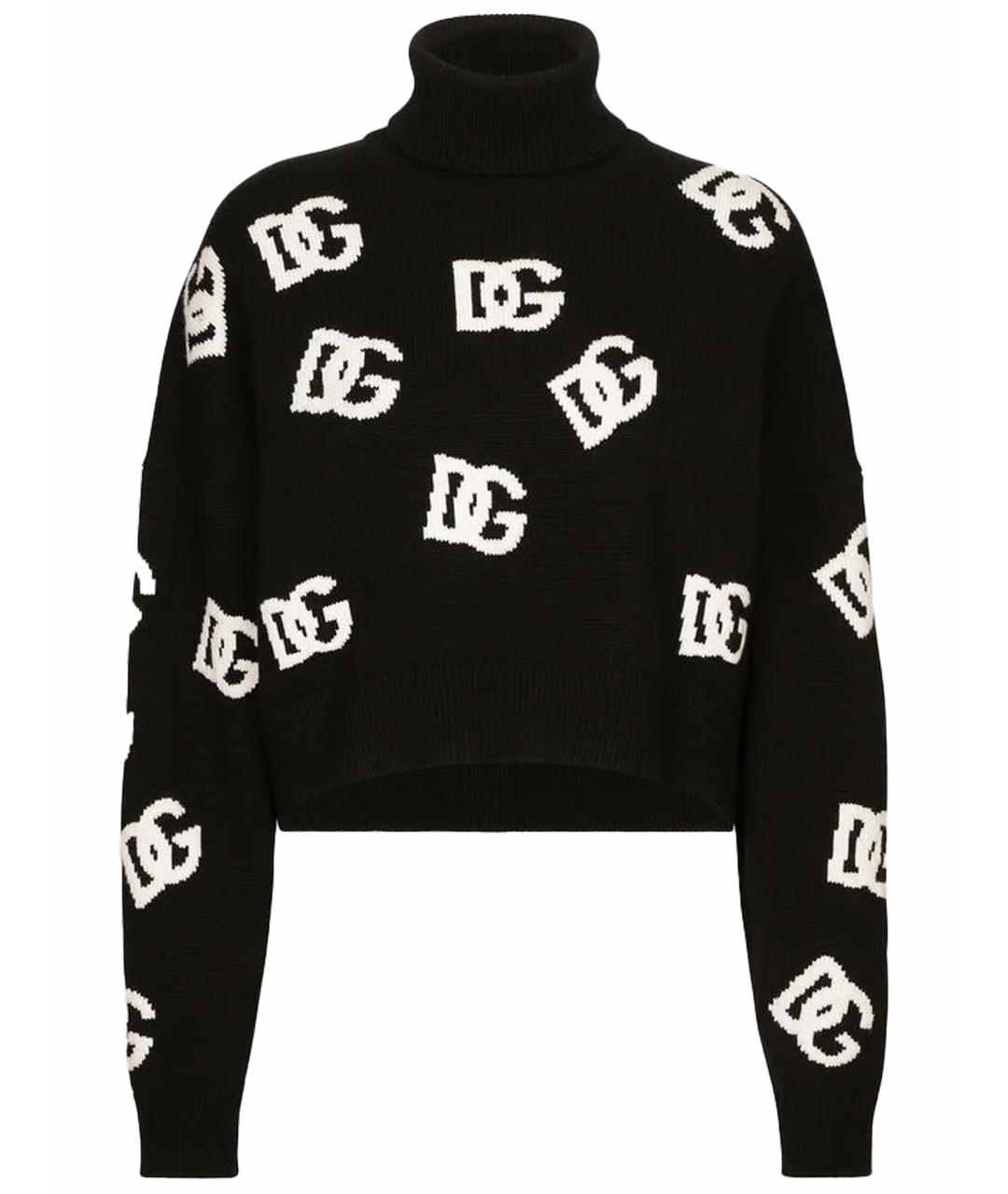 DOLCE&GABBANA Черный шерстяной джемпер / свитер, фото 1