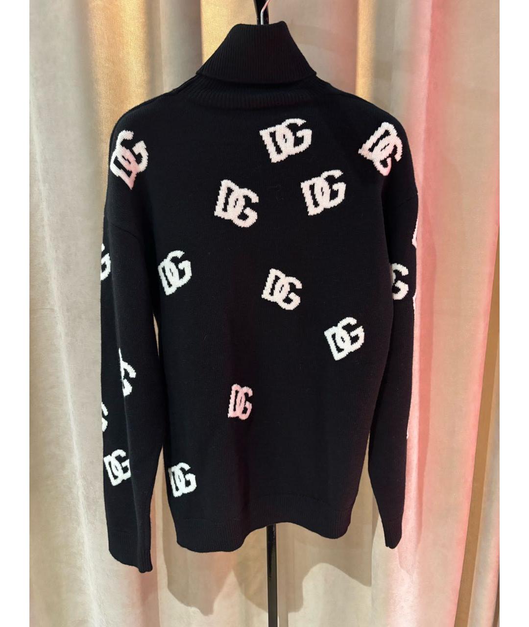 DOLCE&GABBANA Черный шерстяной джемпер / свитер, фото 2