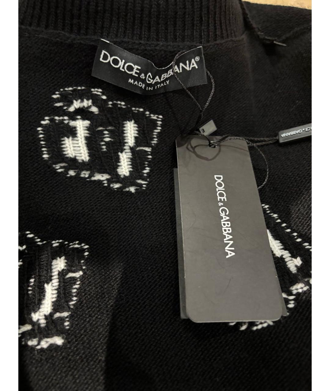 DOLCE&GABBANA Черный шерстяной джемпер / свитер, фото 3