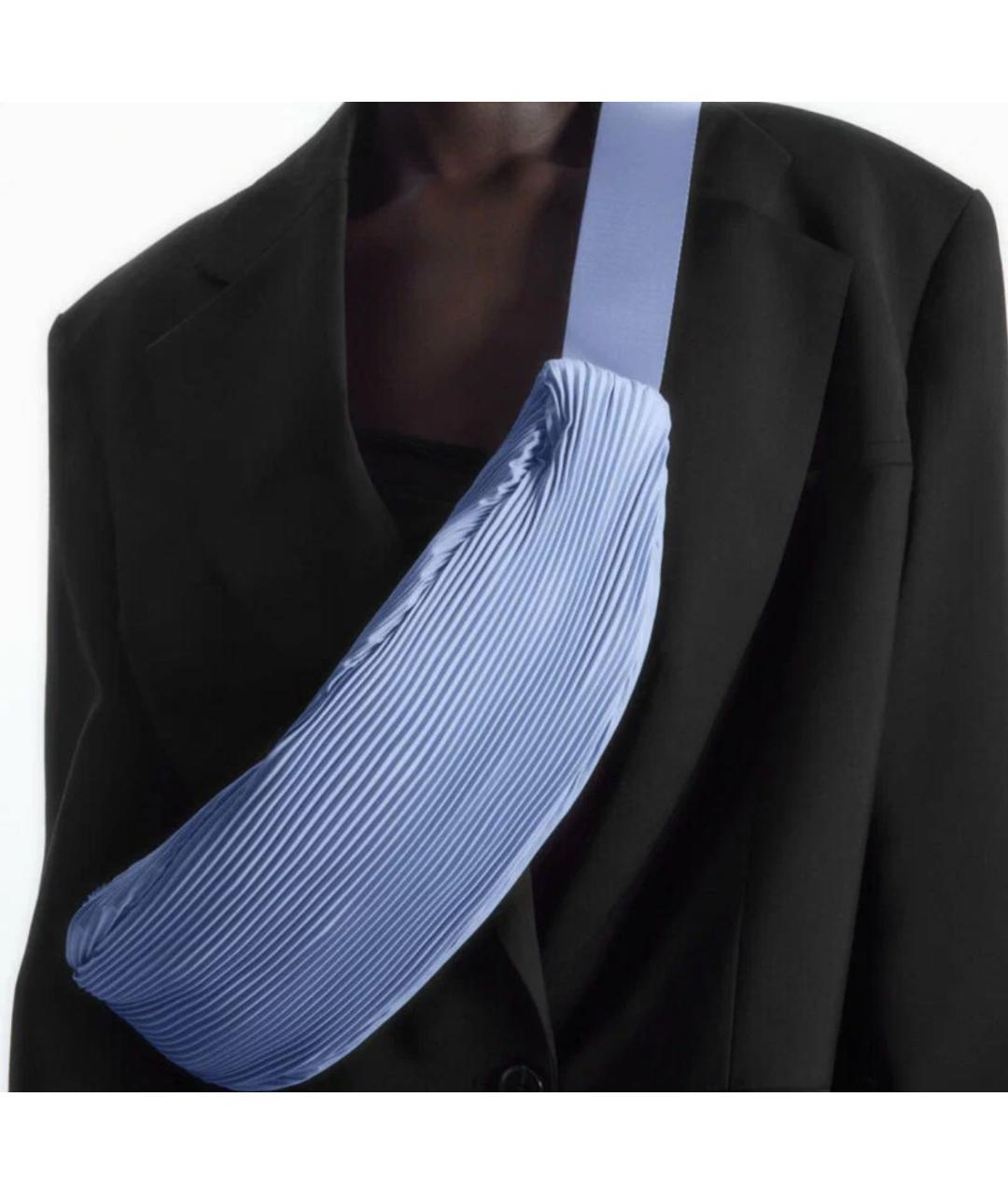 COS Голубая тканевая поясная сумка, фото 2