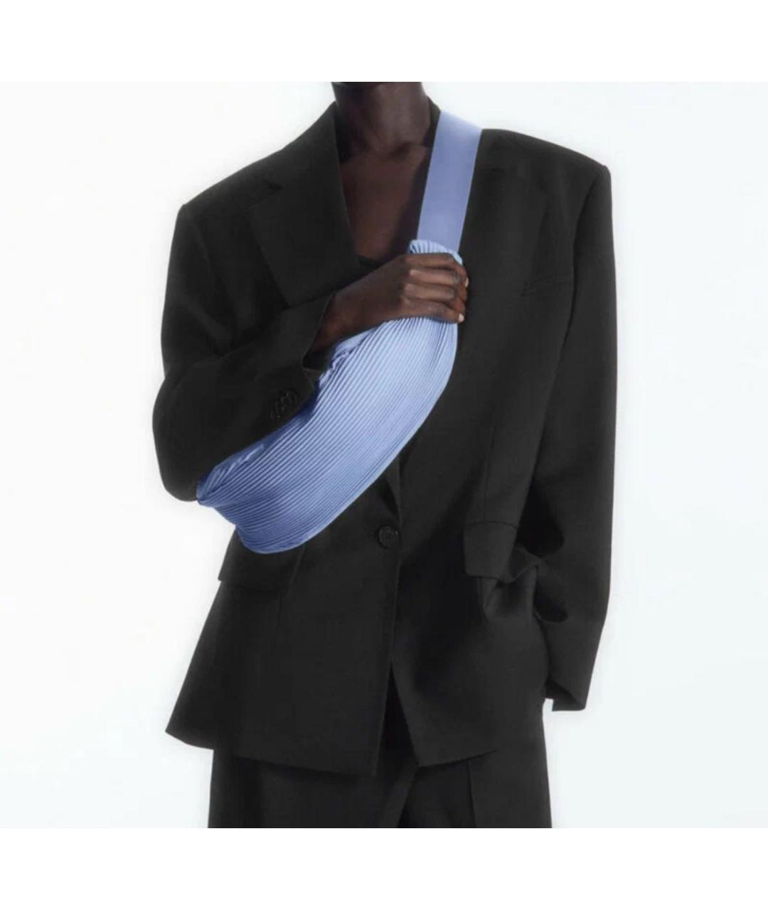 COS Голубая тканевая поясная сумка, фото 5