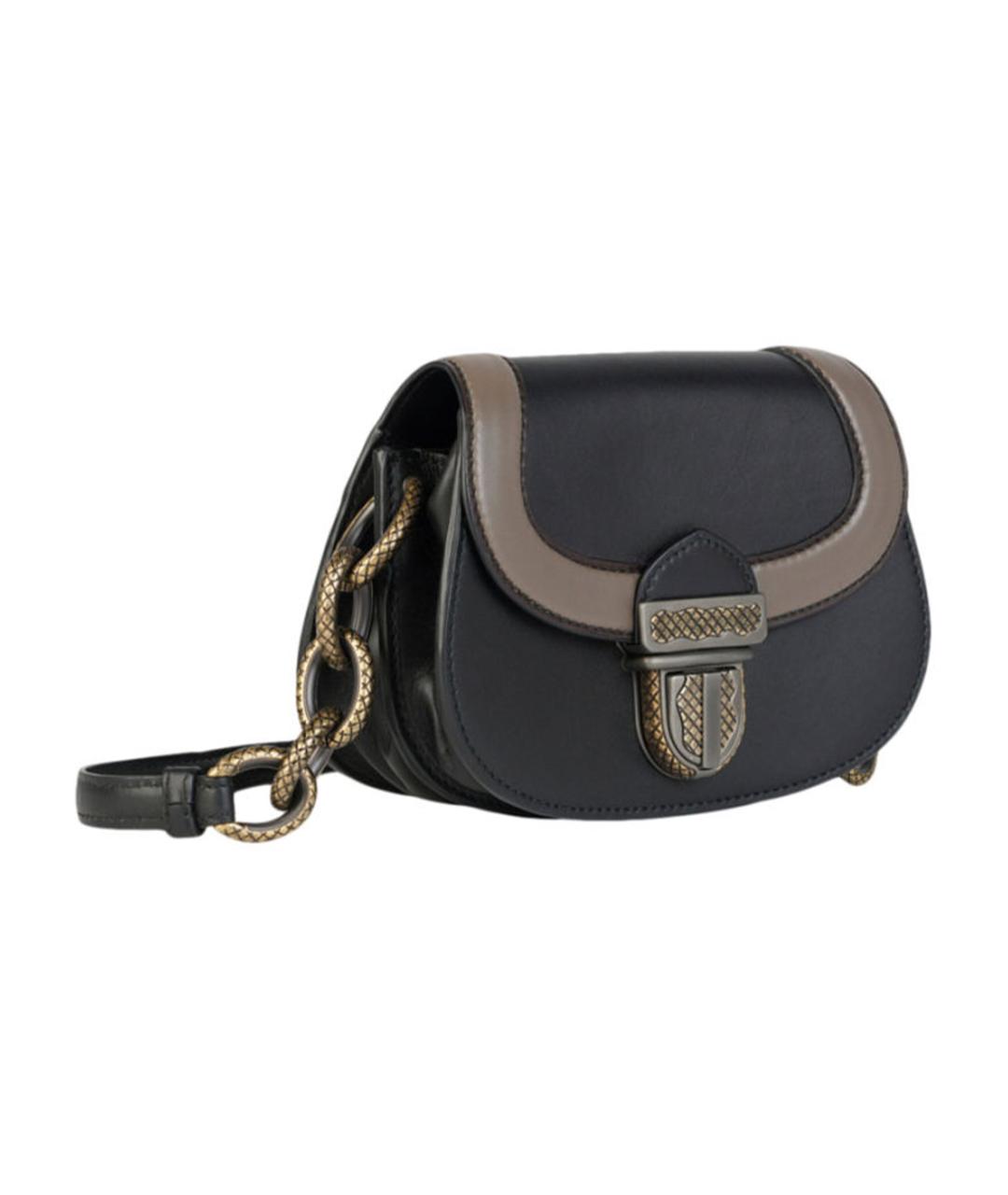 BOTTEGA VENETA Черная кожаная сумка через плечо, фото 2