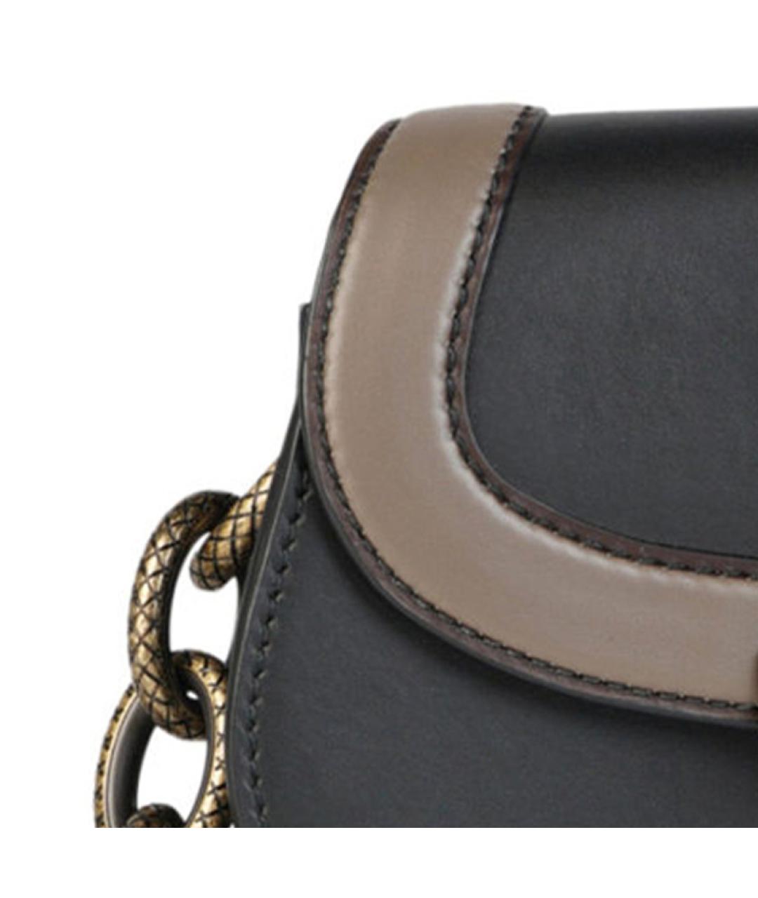 BOTTEGA VENETA Черная кожаная сумка через плечо, фото 5