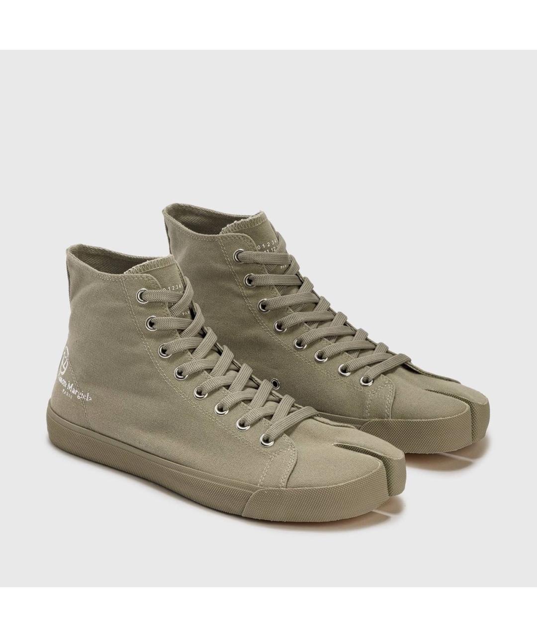 MAISON MARGIELA Серые высокие кроссовки / кеды, фото 4