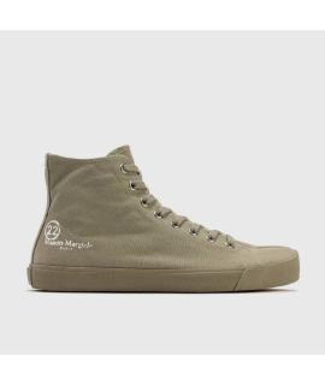 MAISON MARGIELA Серые высокие кроссовки / кеды, фото 5
