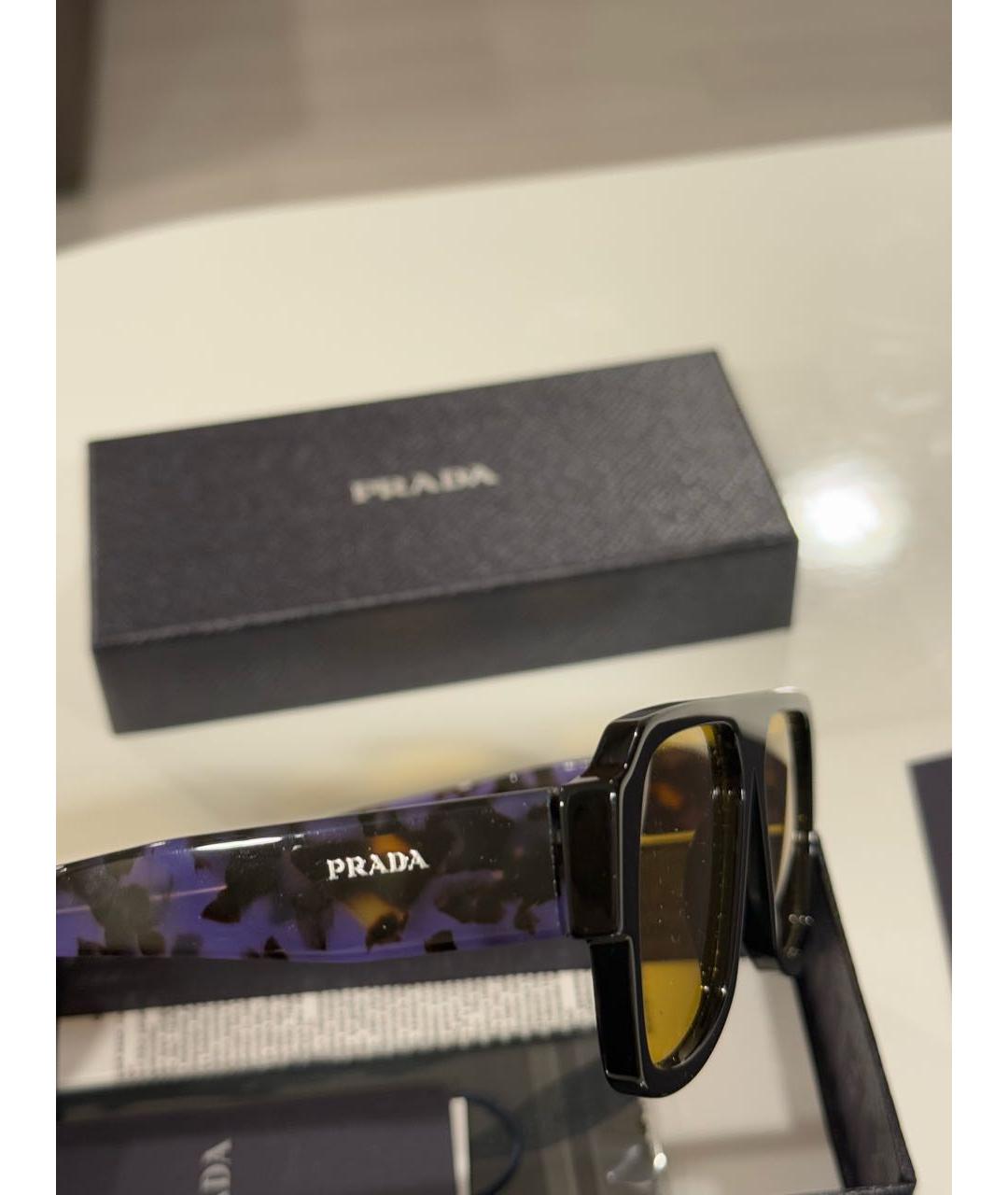 PRADA Желтые пластиковые солнцезащитные очки, фото 3