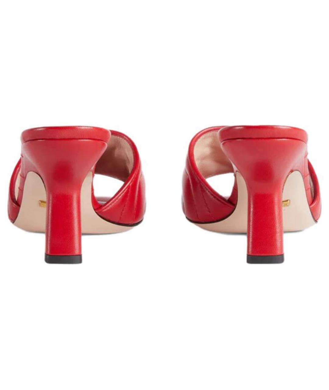 GUCCI Красные мюли, фото 5