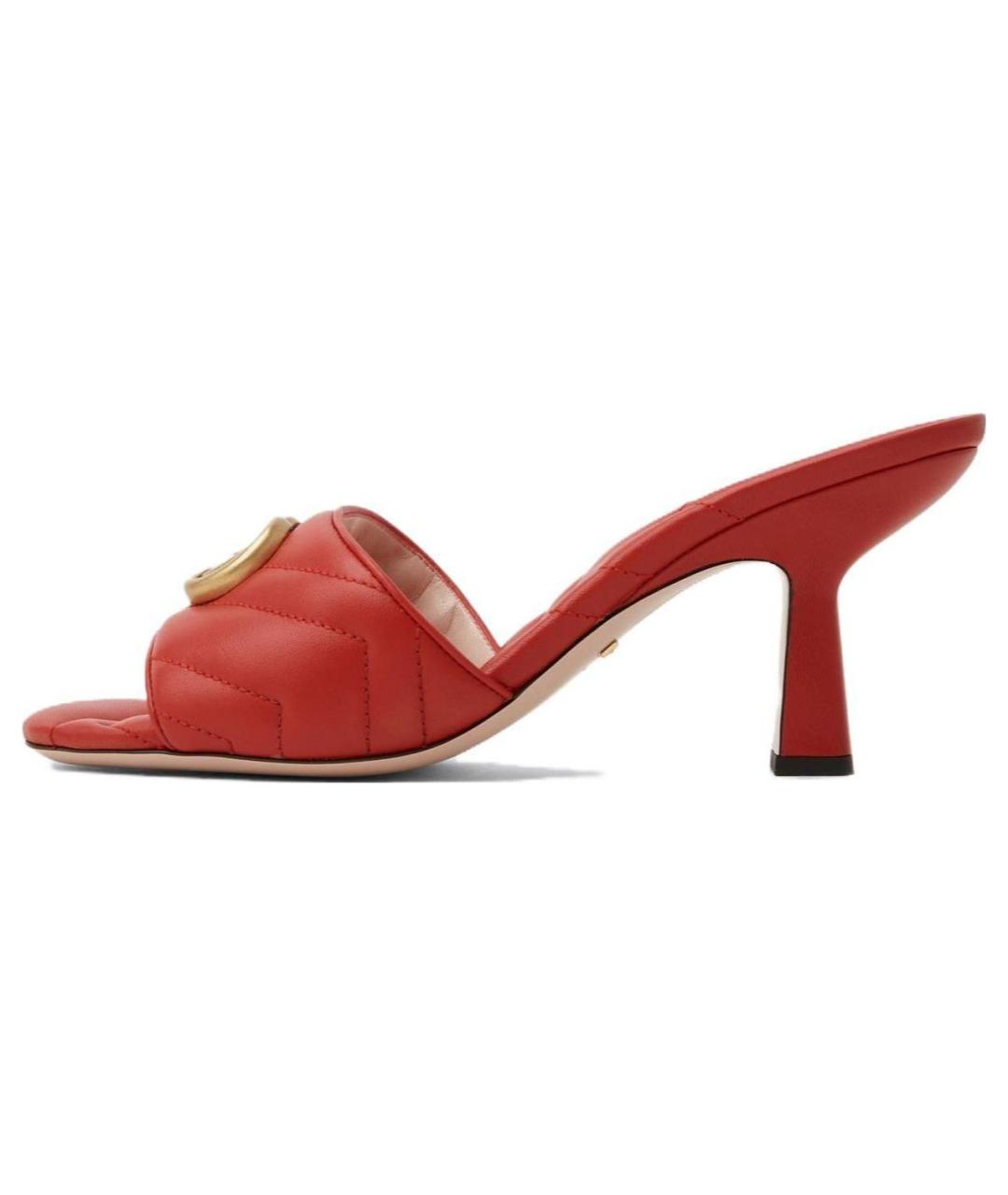 GUCCI Красные мюли, фото 2