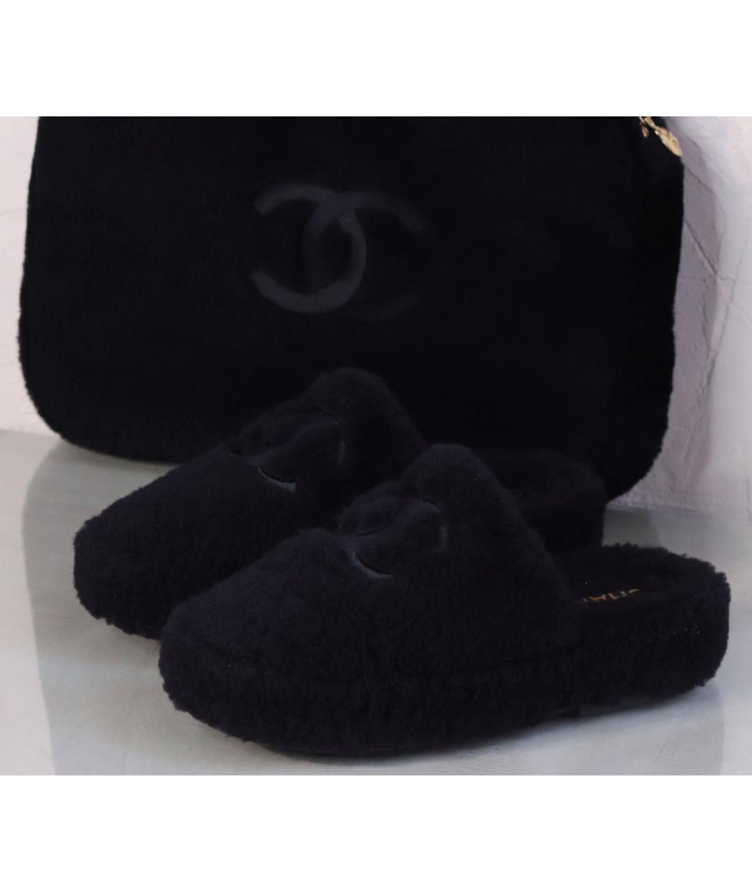 CHANEL Черные мюли, фото 2