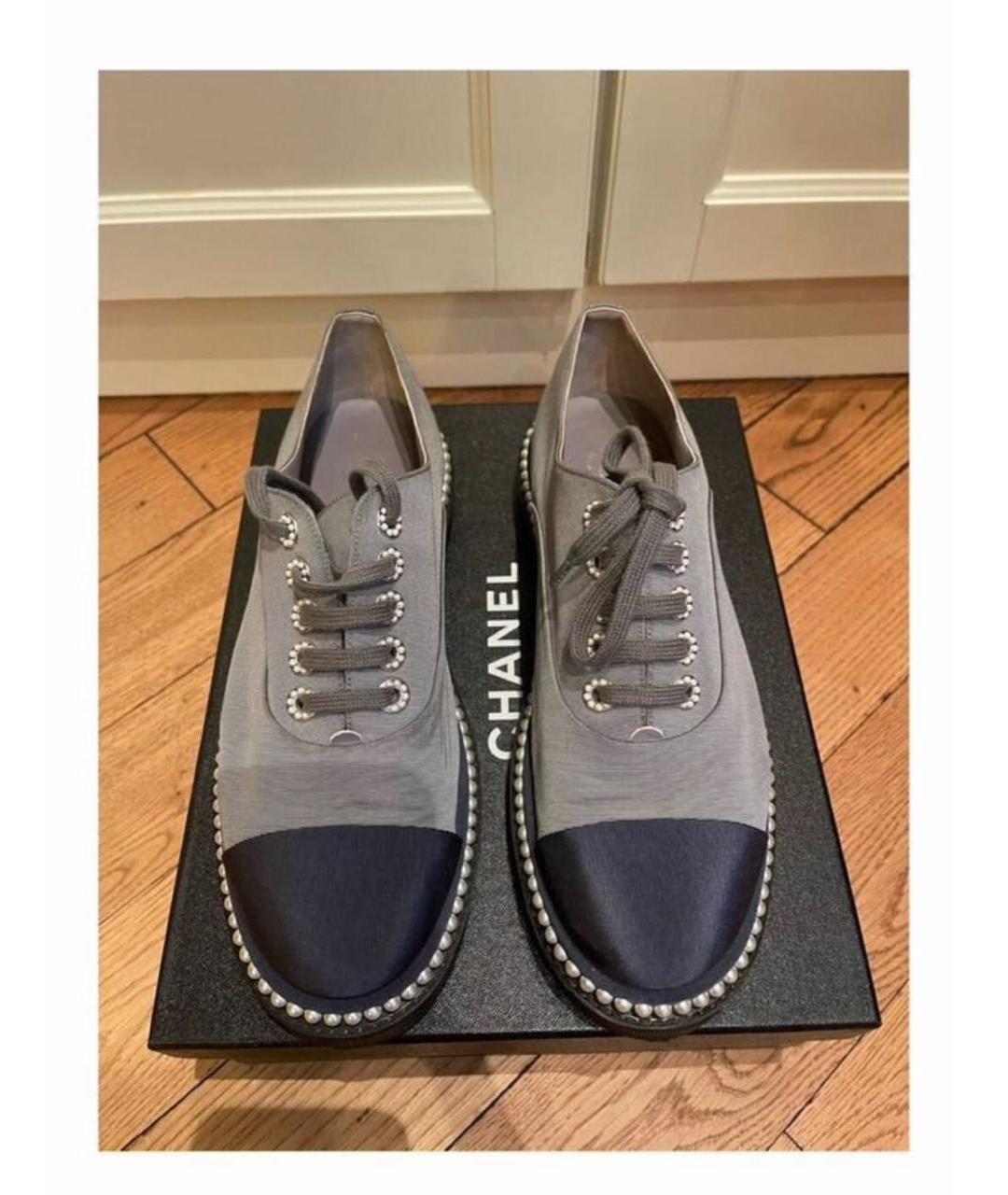 CHANEL Мульти текстильные брогги и оксфорды, фото 3