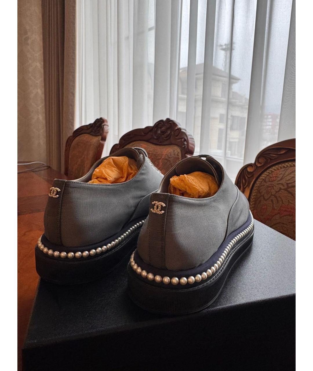 CHANEL Мульти текстильные брогги и оксфорды, фото 4