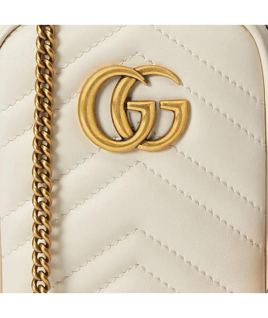 GUCCI Белый кожаный кошелек, фото 8