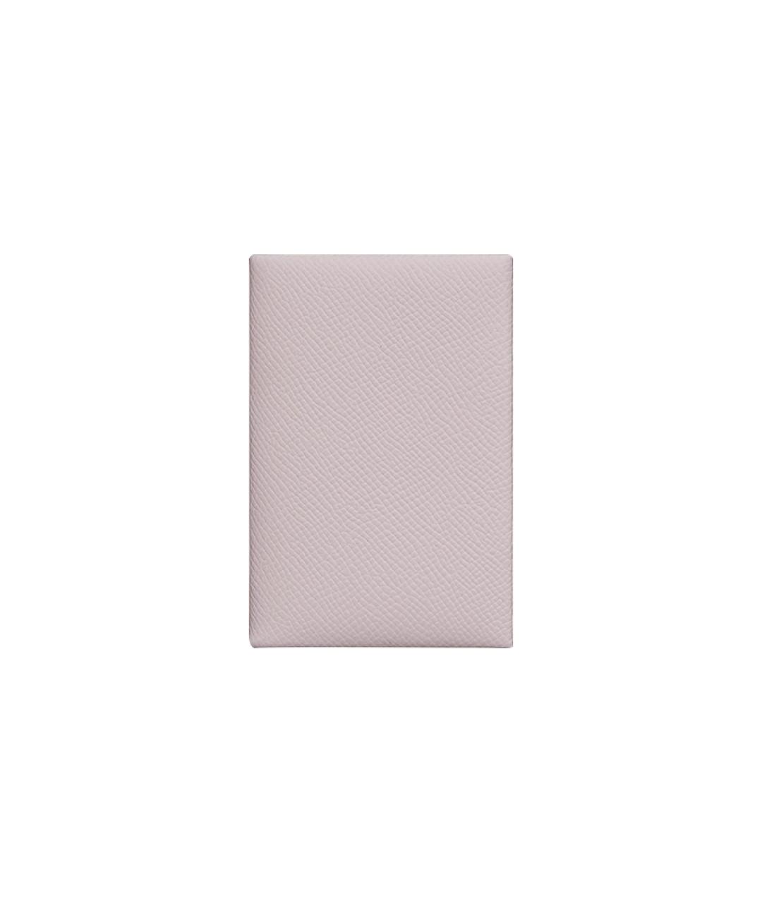 HERMES Розовый кожаный кардхолдер, фото 1