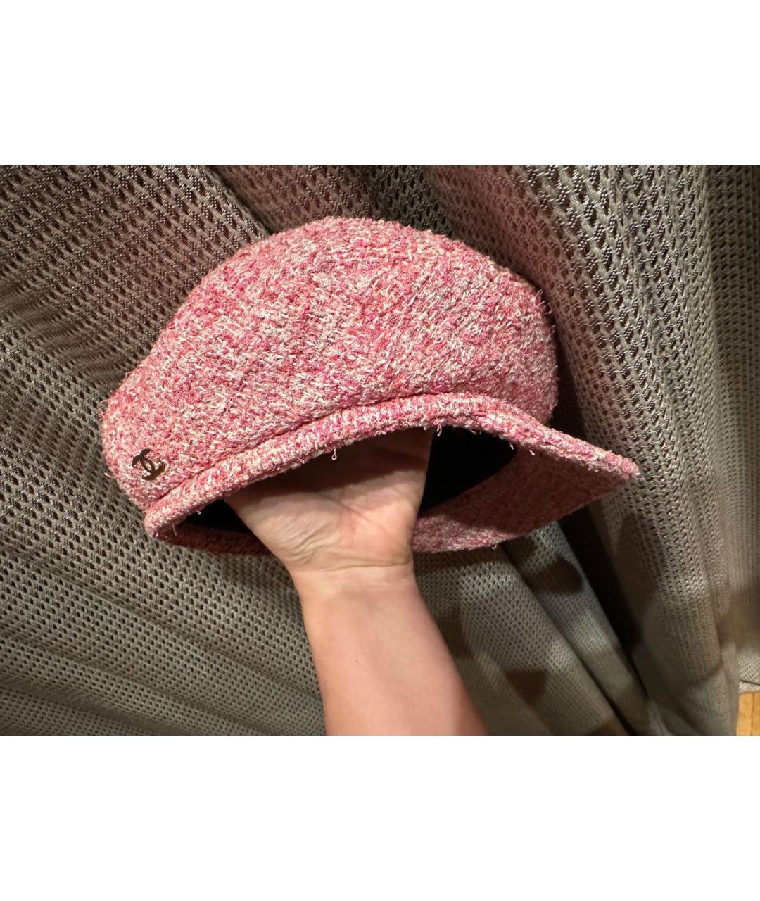 CHANEL Розовая кепка, фото 7