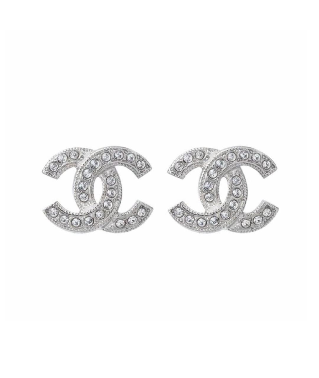 CHANEL Серебряные металлические серьги, фото 1